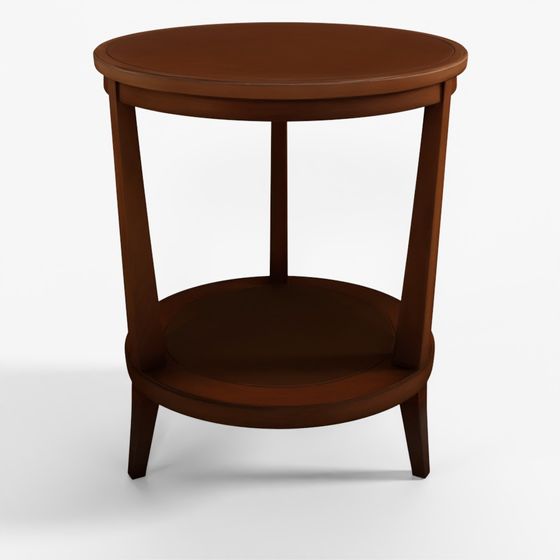 Rye Round Side Table - Mahogany