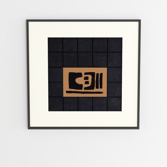 Minimalist Grid Art 3D model for Unique Creations