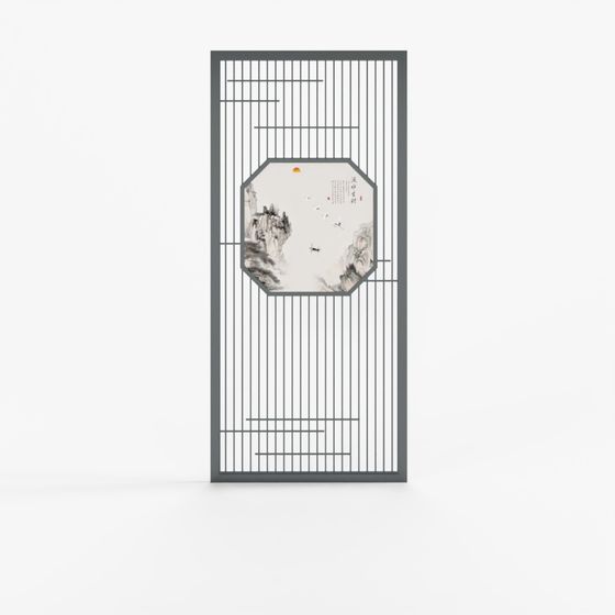 新中式スクリーングリル木製パーティション