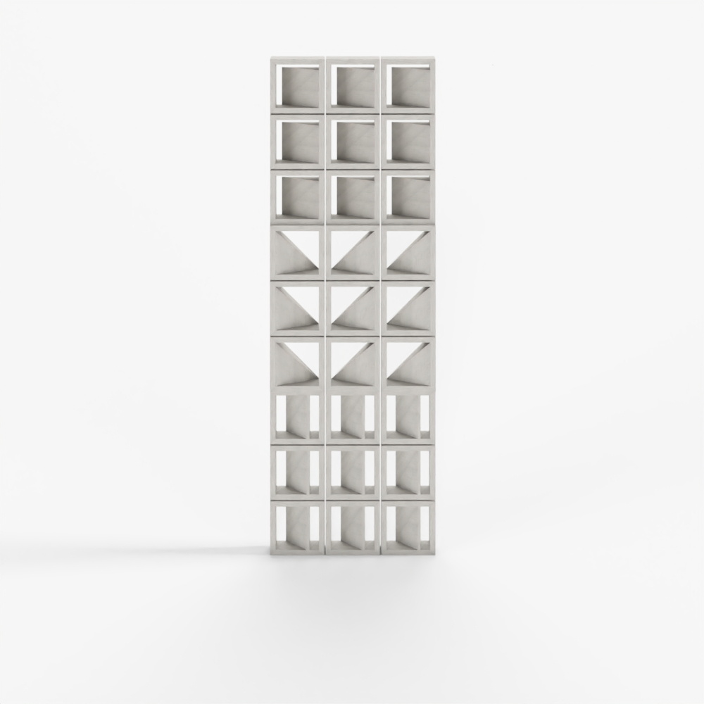 Prefabricated Hollow Concrete Brick Entryway Divider