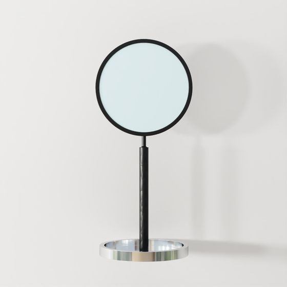 Miroir cosmétique en pierre noire