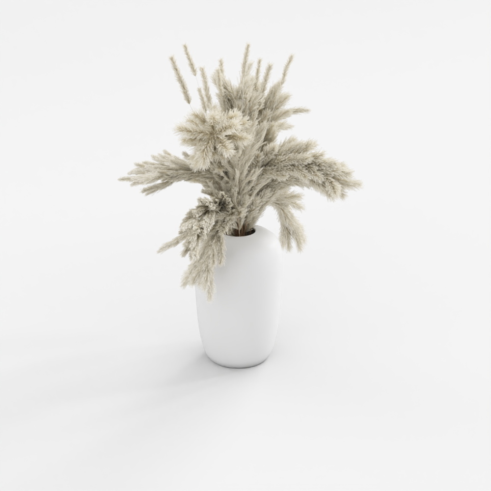 Vase with Pampas Grass