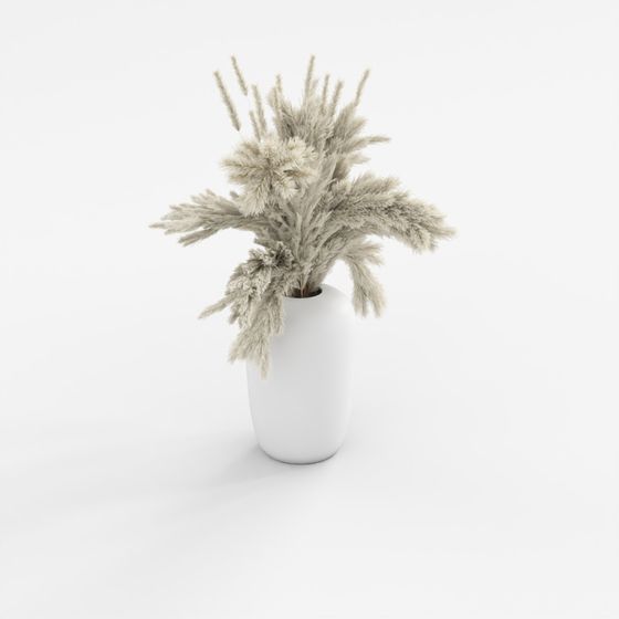Vase with Pampas Grass