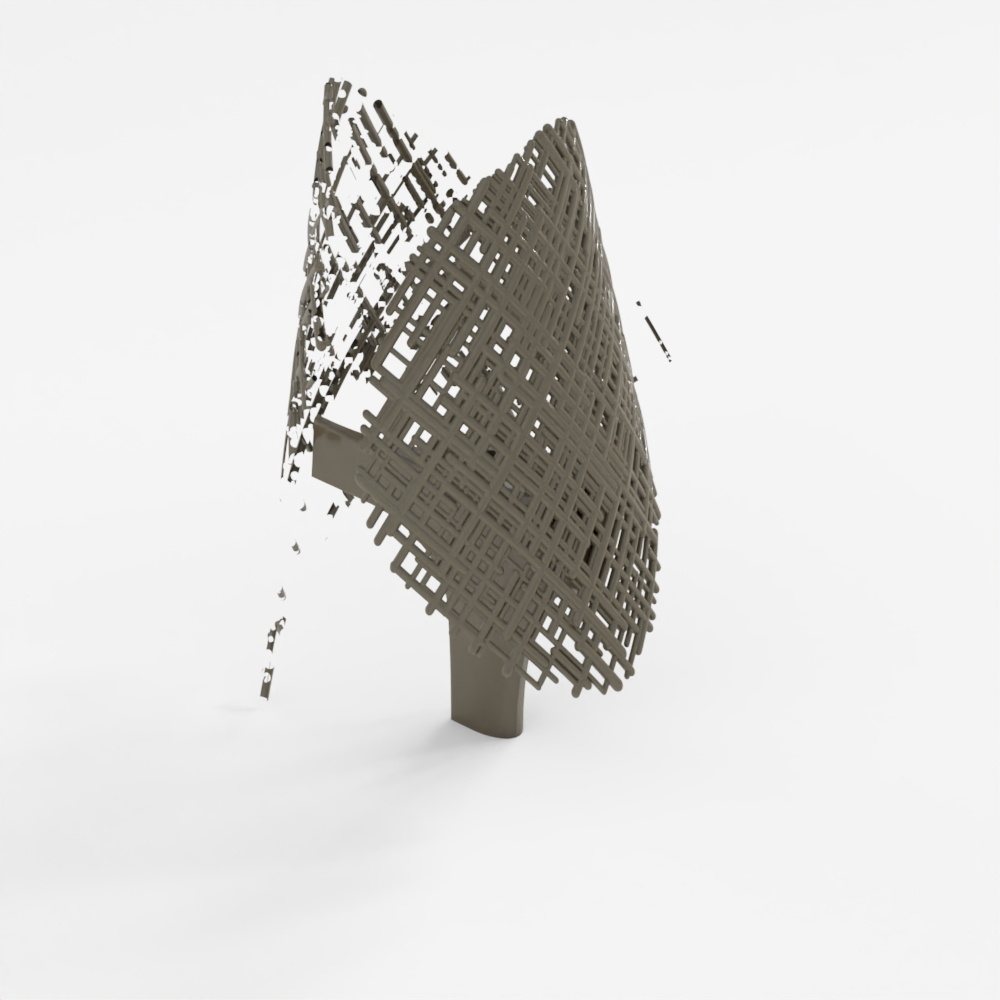 Grid Heart 3D Model: Unique Low-Poly Design