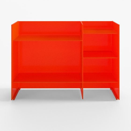 Vibrant Red Storage Cabinet 3D model