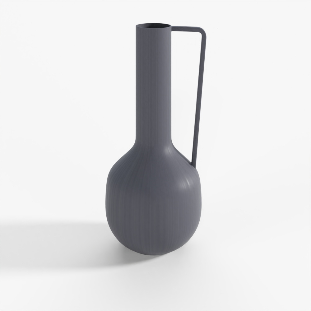 Metallvase mit Griff