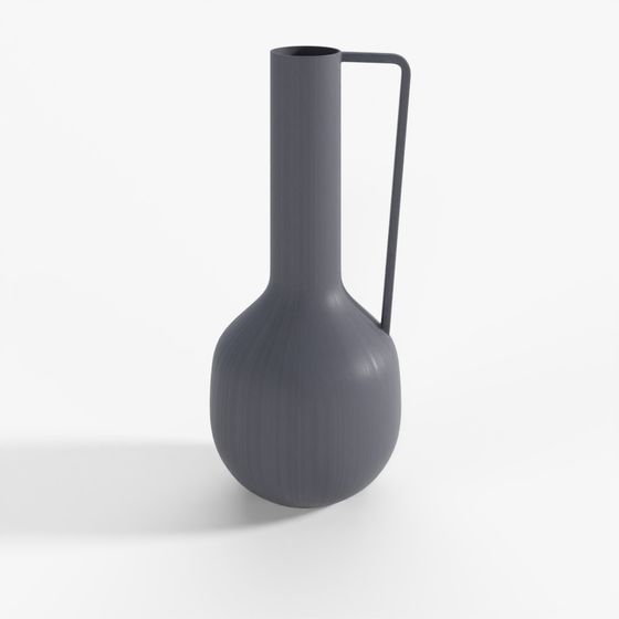 Metallvase mit Griff