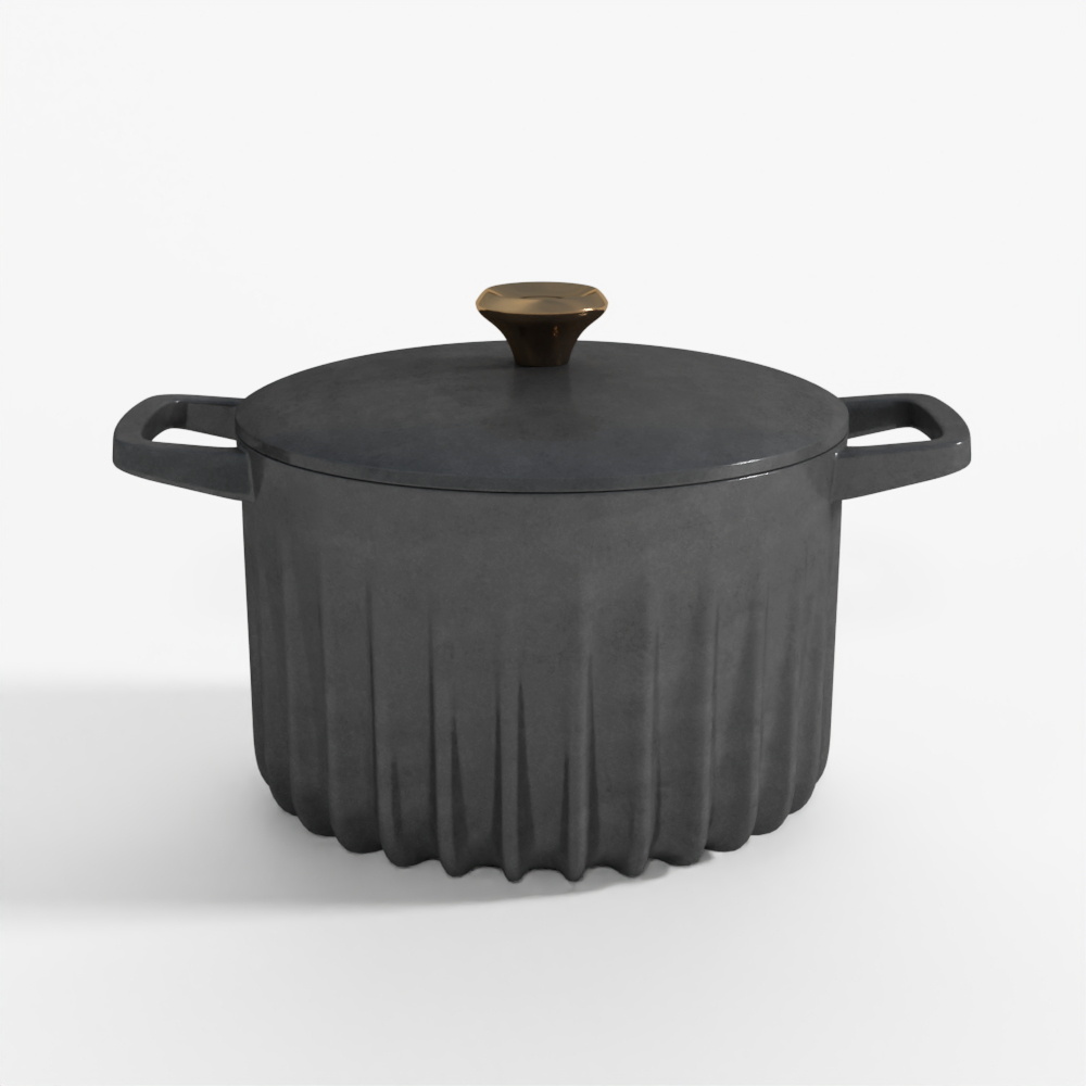 Dutch Oven Pot With Lid Black