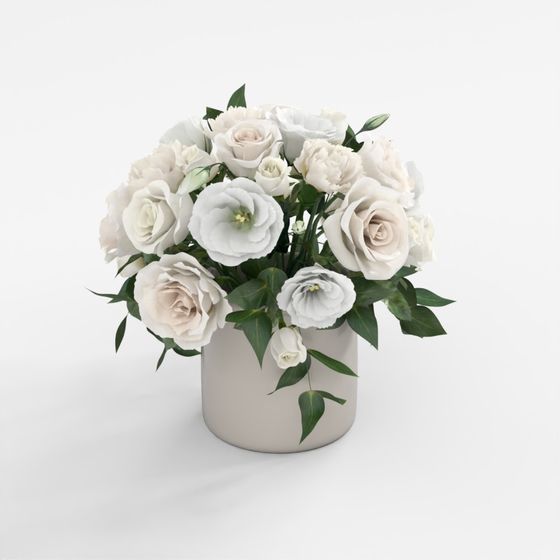 Salina Traditional Small Pot with Roses