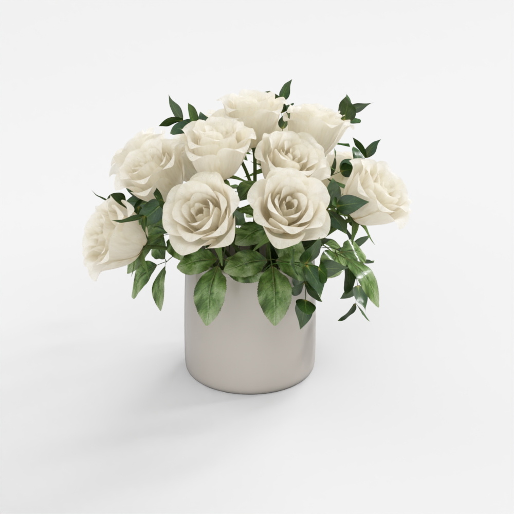 Salina Traditional Large Pot with Roses