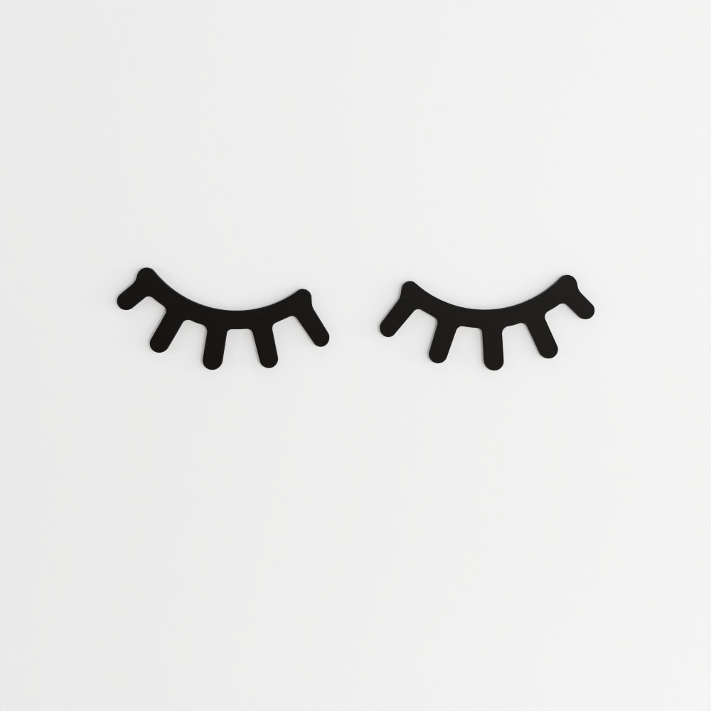 Décoration Murale Yeux Endormis Noirs