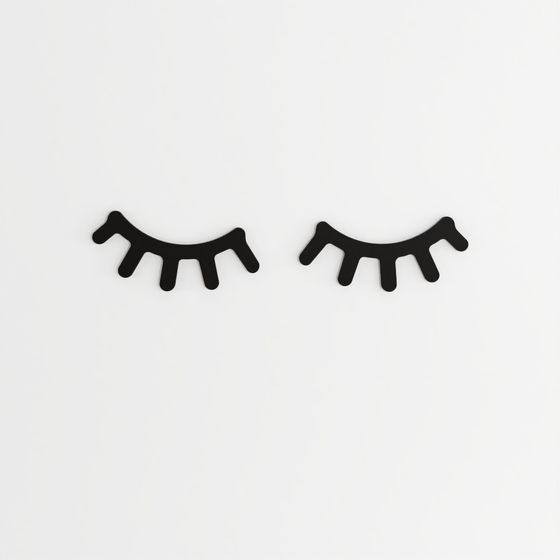 Décoration Murale Yeux Endormis Noirs