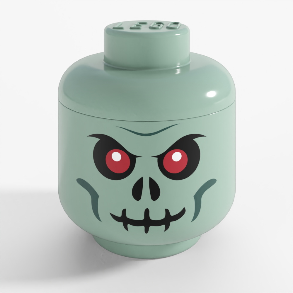 Large Green Skeleton Storage Head