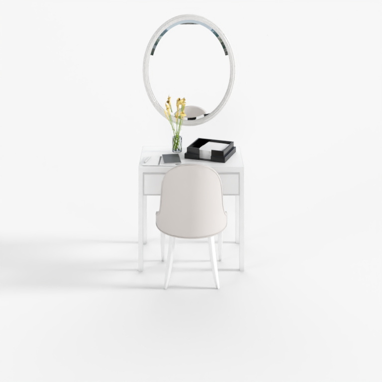 Dressing table with mirror