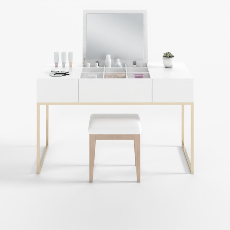 Dressing table with mirror