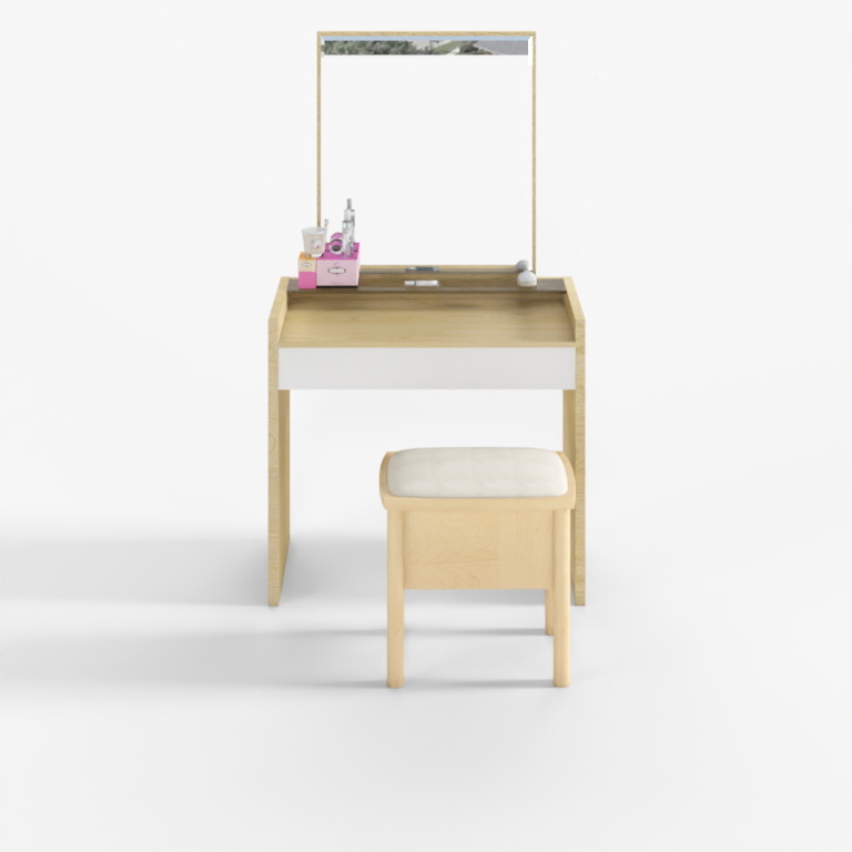 Dressing table with mirror