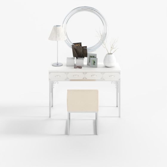 Elegant Modern Dressing Table 3D Model