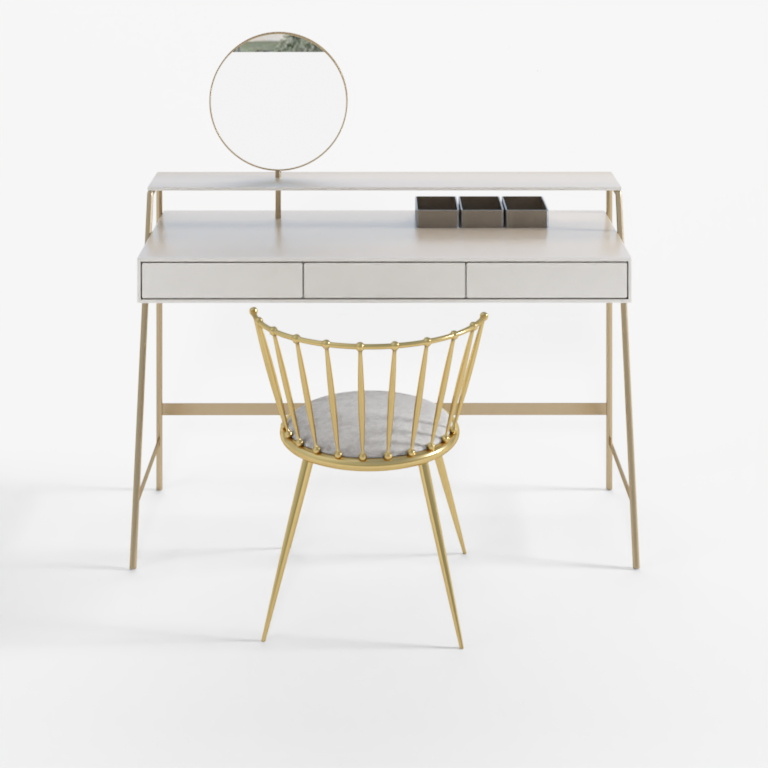 Dressing table with mirror