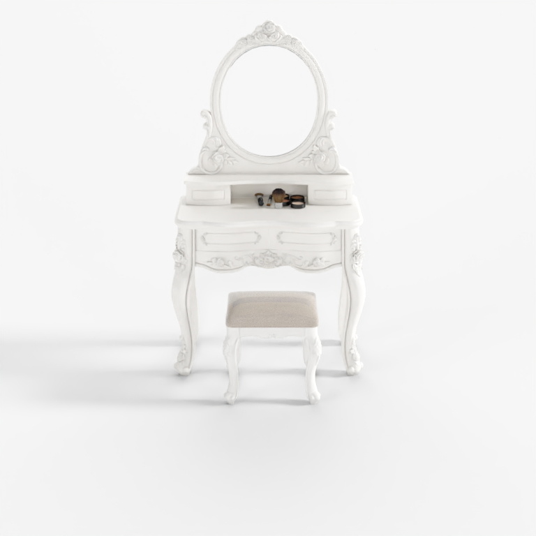 Dressing table with mirror