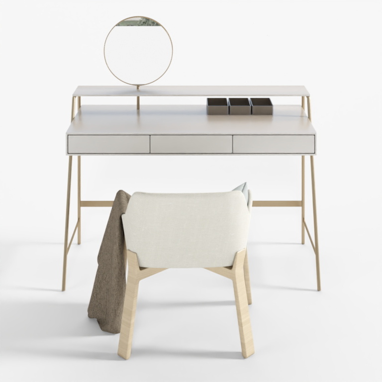 Dressing table with mirror