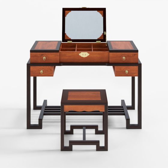 Dressing Table 3D Model in Brown for Elegant Interiors