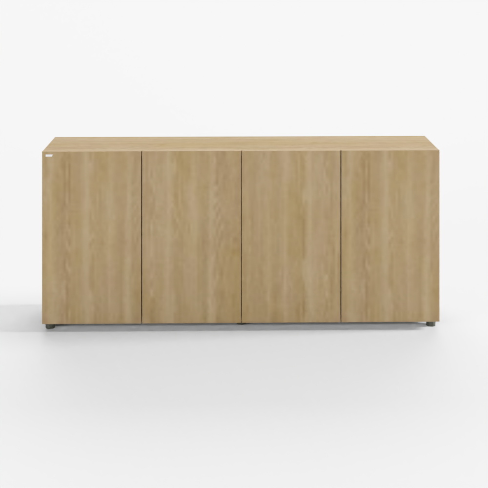 ตู้หนังสือไม้ 2 ชั้น Desker W1600 พร้อมประตู-MACMAC