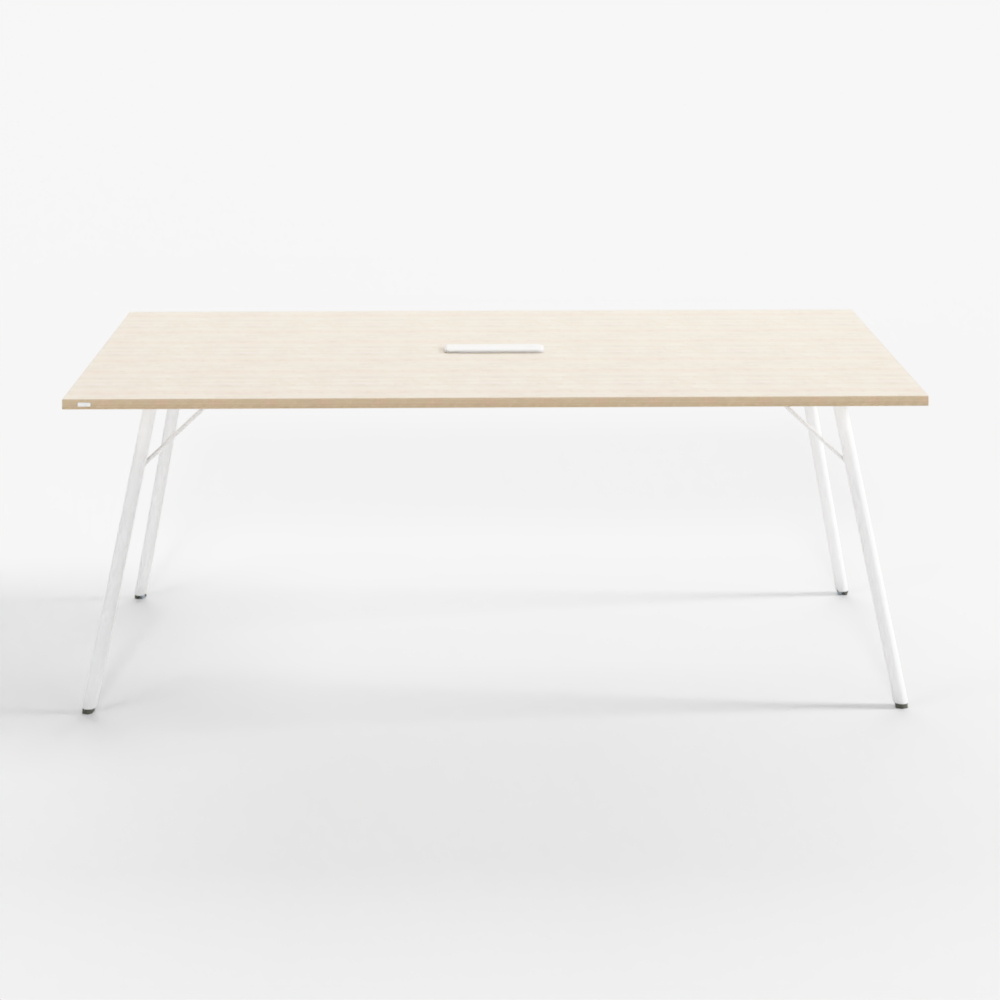 Desker W1900xD900 Table with Power Outlet - MLWW