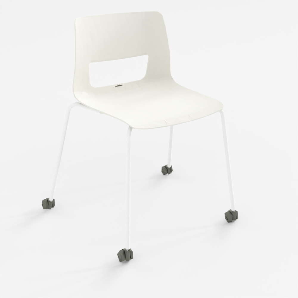 Desker button caster white-WW