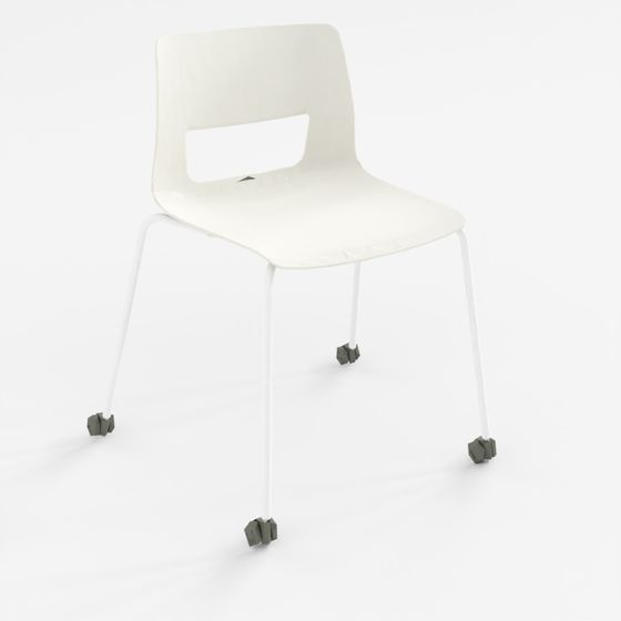 Desker Button Caster White - WW