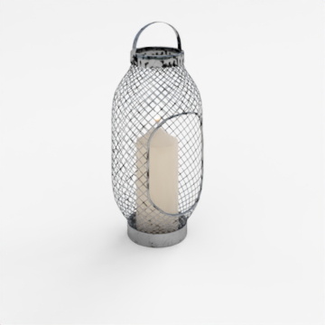 Low-Poly Metal Lantern 3D Model – Vintage Metal Finish