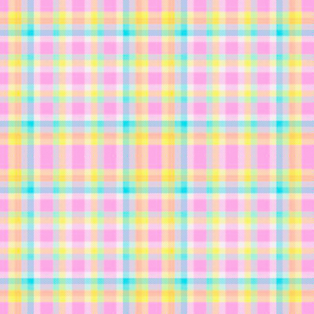 Bright Pink Yellow Blue Plaid Seamless Pattern