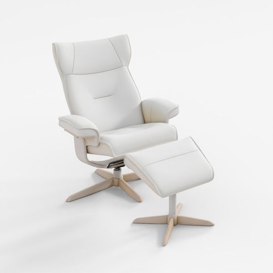 Hyundai Livart LM1 그라토 1인 천연가죽 수동 리클라이너 소파