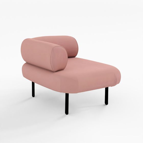 Hyundai Livart 1-Seater Pink Fabric Sofa