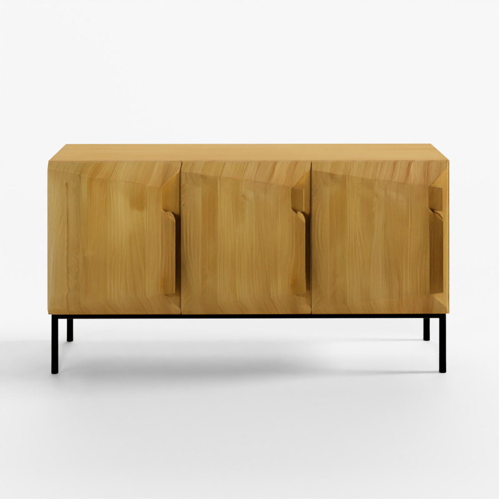 Iloom Sideboard 3-Door Living Room Cabinet Oak