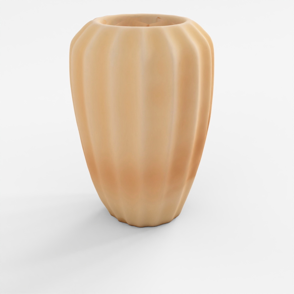 Kleine gerippte Vase