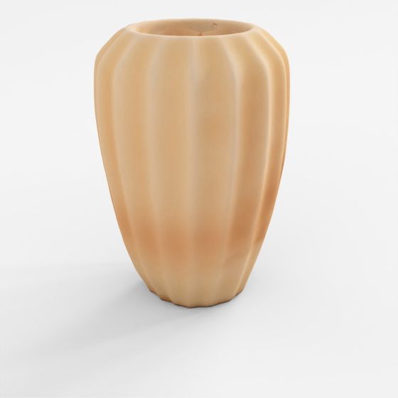 Kleine gerippte Vase
