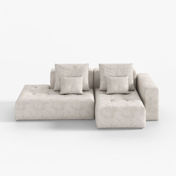 Suede-Style Italian Modern Sofa