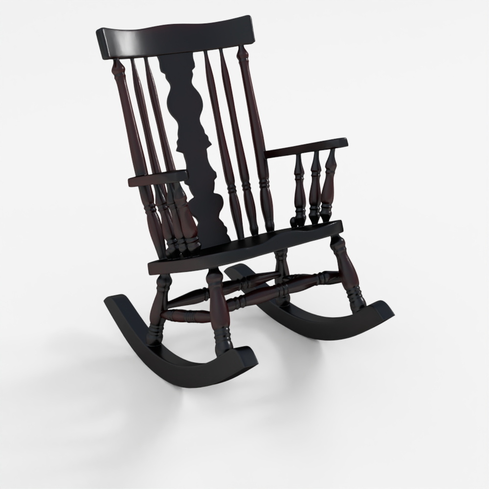 Деревянное кресло-качалка