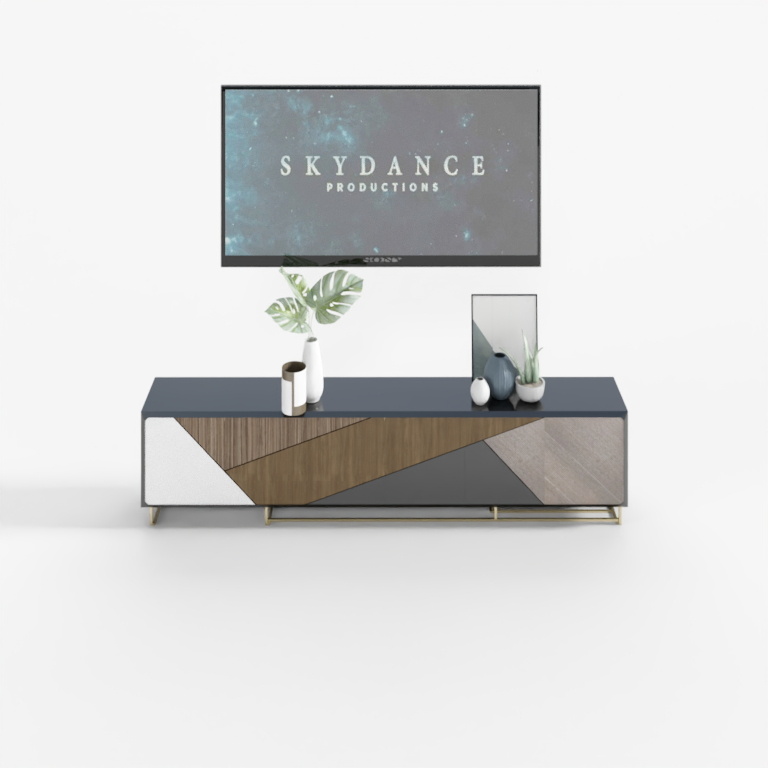 Nordic solid wood TV Cabinet ornaments combination