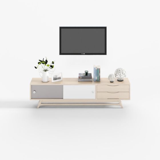 Stylish TV Cabinet 3D model for Modern Interiors