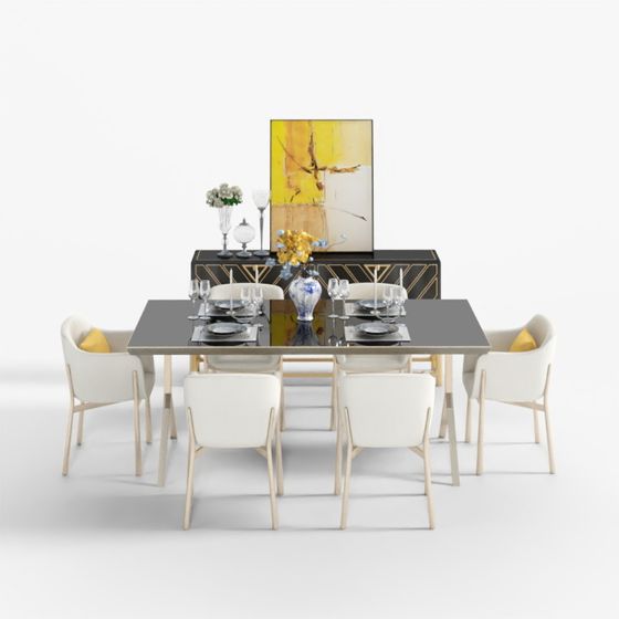 Modern Dining Set 3D model