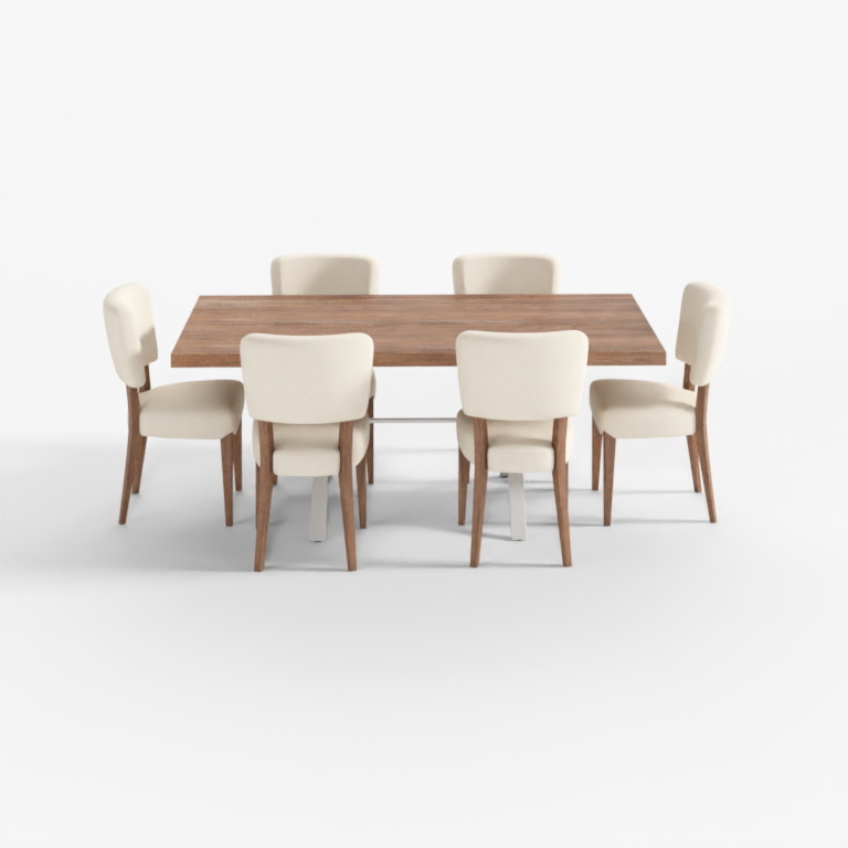 Preferably fan art Rhine American dining table rectangular dinin