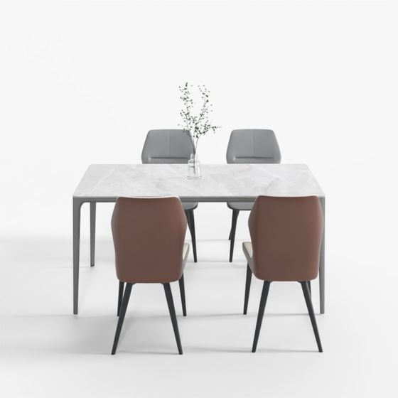 Cozy Dining Table Set in Brown