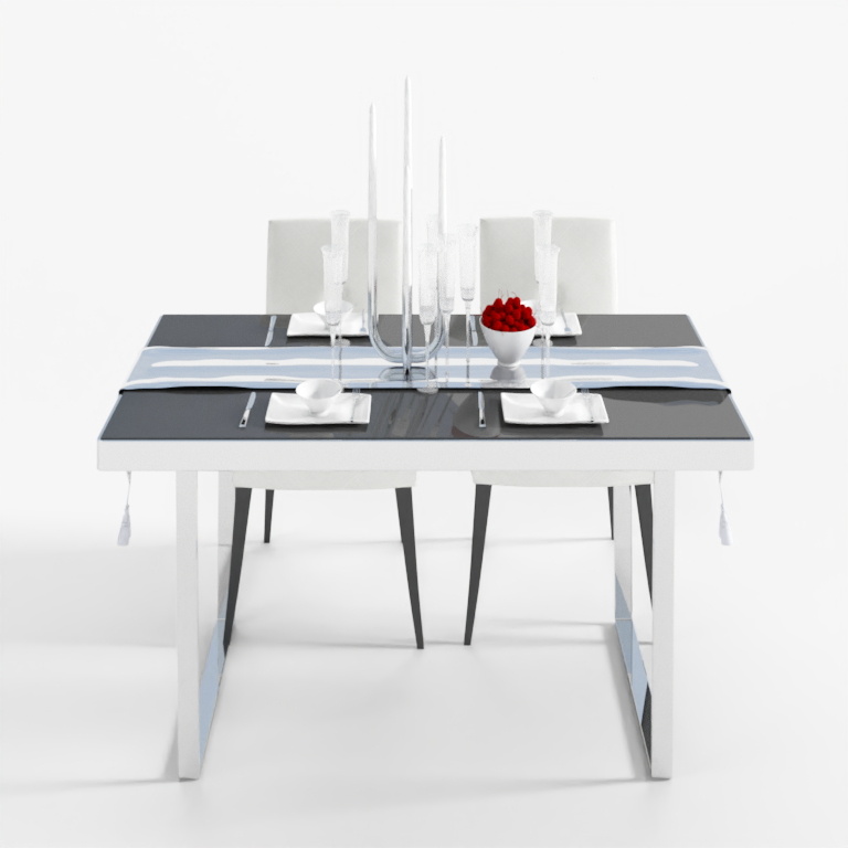 Modern minimalist dining table combination
