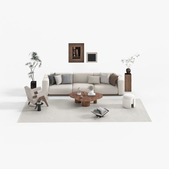 Modern Vintage Multi-Seat Sofa Set