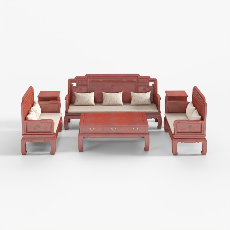 Exquisite Rosewood - Centenary Good Union Sofa (T) Six-Piece Set (2.2.3)