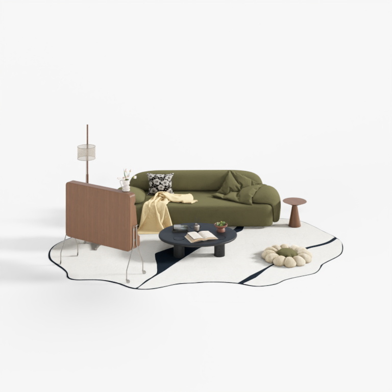 ชุดโซฟาสตูลตรงกลางศตวรรษฝรั่งเศส