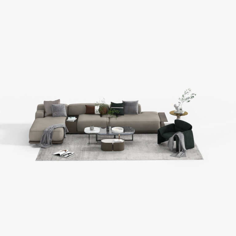 Neo-European Living & Dining Multi-Seat Sofa Set