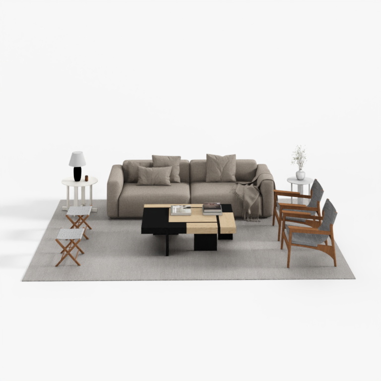 Mid-Century Wabi-Sabi Sofa-Set mit mehreren Sitzplätzen