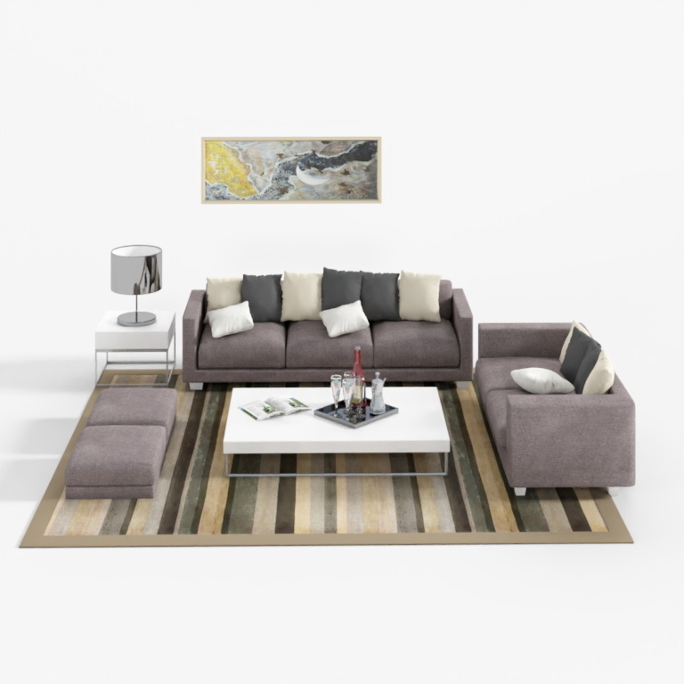 Purple cloth pattern modern multiplayer sand combination